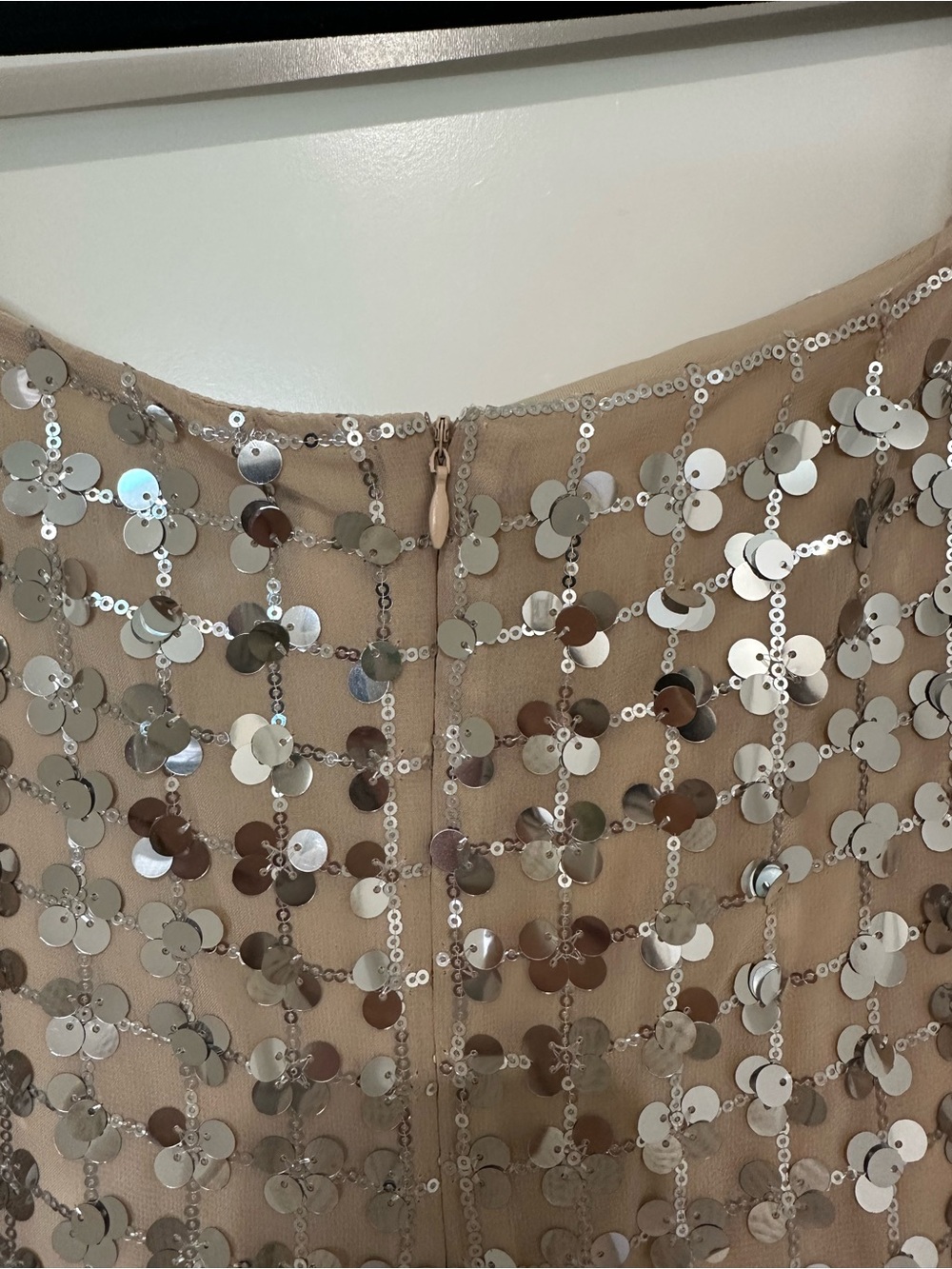 Zara Beige Sequin Mini Dress - Picture 5 of 5